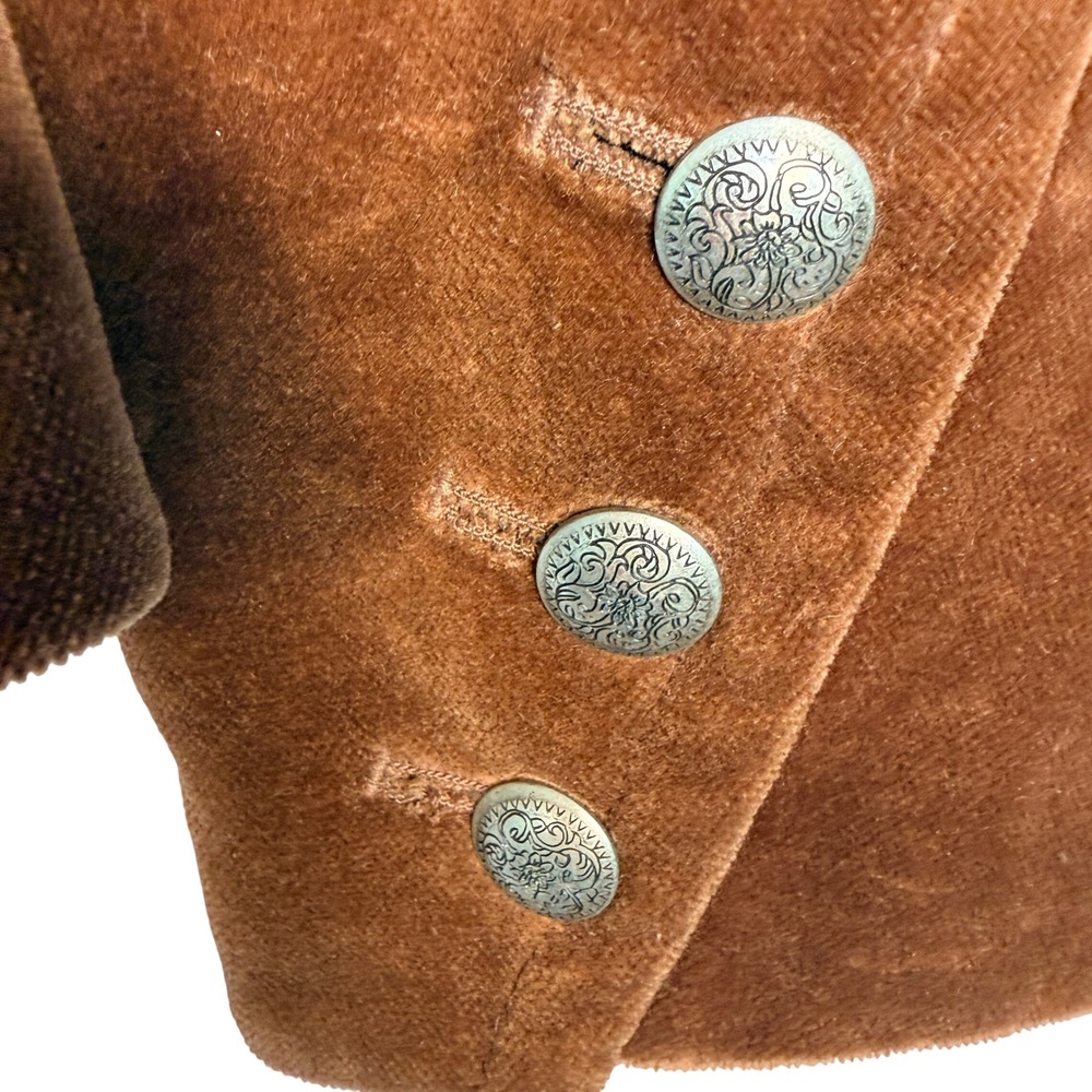 Cole Haan Collection Brown Velvet Equestrian Blazer Ornate Buttons Sm-see note - Picture 6 of 10